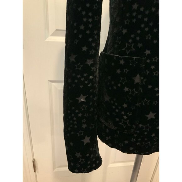 Marciano Black Velvet Star Blazer, Size 0 - Picture 4 of 9